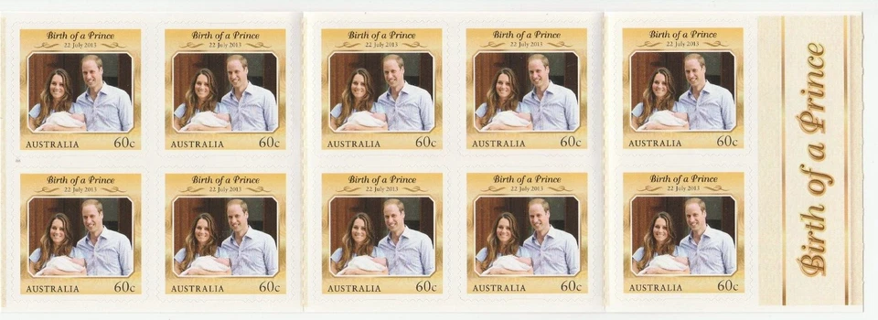 Australia 60 Birth of a Prince Booklet SG SB 443 CV 2013 £13 Foto 1 de 1