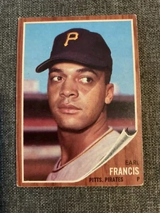 1962 Topps #252 EARL FRANCIS Pittsburgh PIRATES Baseball Pitcher - Bild 1 von 7