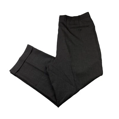Pantalones de vestir plisados de lana marrón Incotex Super 100 para hombre • Italia • 40x30 Foto 1 de 4