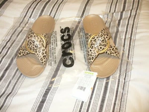 Women's CROSSERENA GOLD/LEPARD PRINT CHOICE SIZE NEW NEW RELAXED FIT - Picture 1 of 9