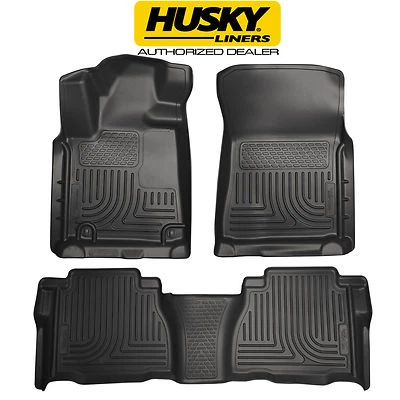 Напольные коврики Husky WeatherBeater для 10 11 Toyota Tundra передний и 2-й ряд 98581 - Изображение 1 из 4