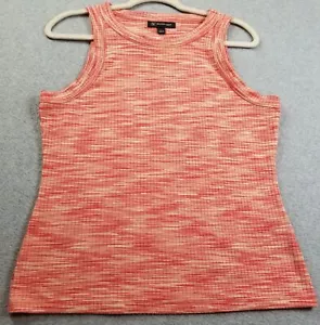 Camiseta sin mangas I.N.C para mujer grande L roja beige teñido espacial sin mangas acanalada tejida elástica - Imagen 1 de 9