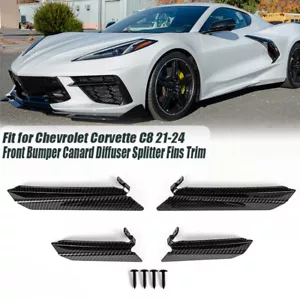 For Corvette C8 Z51 20~Up Performance Carbon Fiber Front Side Canards Dive Plane - Bild 1 von 16