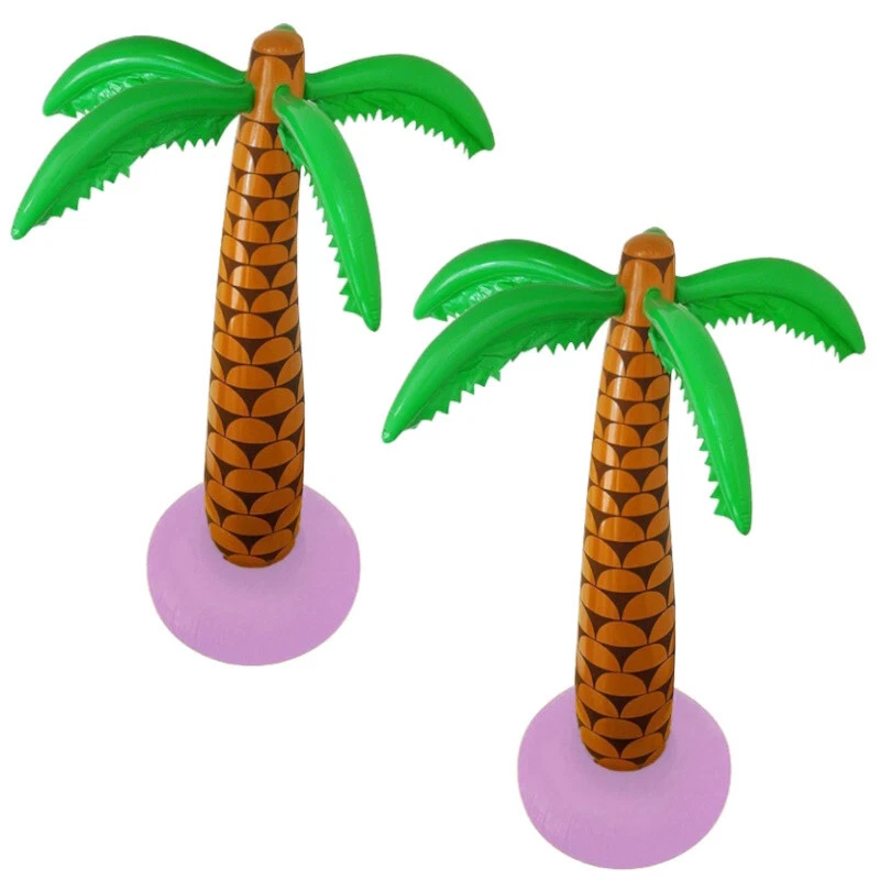 Quickdraw 6x Inflatable Palm Coconut Tree 90cm Hawaiian Summer Beach Garden Prop