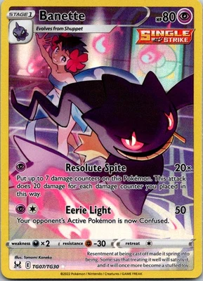Banette Ultra Rare SWSH11: Lost Origin Trainer Gallery TG07/TG30 NM - Image 1 of 2