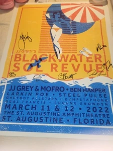 JJ Grey's Blackwater Sol 2022 Signed By JJ Band And Artist Derek Hatfield 47/110 - Picture 1 of 10