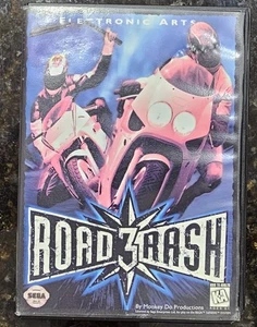 Road Rash 3 III Sega Genesis W/ Case Box No Manual Video Game Cartridge Combat - Picture 1 of 9