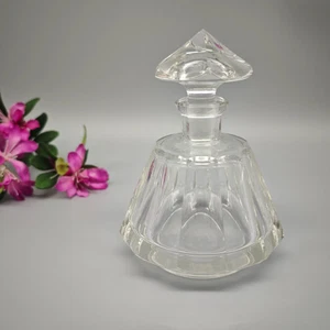 Parfümfläschchen Viktorianisch Kristall Rund Facettiert Transparent WeeNTAGE - Bild 1 von 5