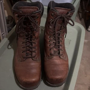 WORX BY REDWING 5526 BROWN LEATHER STEEL TOE WORK MENS 10 M BOOTS - Picture 1 of 8