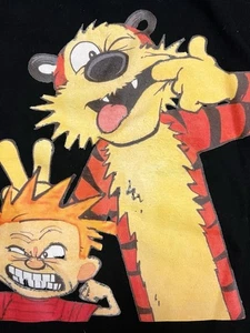 Calvin and Hobbes Black Tshirt 2XL - Picture 1 of 5