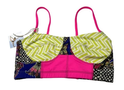 Sujetador Onzie Bustier en Koh Tao/Lime Chevron/Rosa Foto 1 de 4