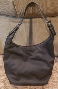 Borsa a tracolla Coach Mercer vintage nera twill hobo C1K-7423 borsa tascabile - Foto 1 di 9