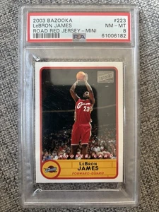 2003 Bazooka Mini #223 Lebron James Red Jersey RC PSA 8 - Bild 1 von 2