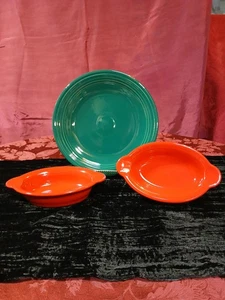 Fiesta Geschirr Servierteile, Weihnachten rot und grün 3er Set, sehr selten - Bild 1 von 6