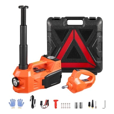 Electric Car Jack 5 Ton 12V Hydraulic Floor Jack Kit w/Electric Impact Wrench - Image 1 of 4