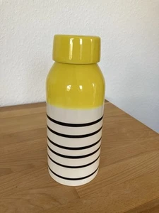 Motel A Miio Karaffe mit Deckel / Vase gelb/schwarz/weiß - Bild 1 von 5