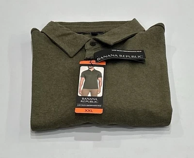 Banana Republic Men's Luxe Touch Performance Polo Shirt, Green, Size XXL - Image 1 of 4