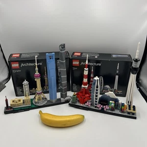 Lego Architecture Tokyo 21051 & Shanghai 21039 Bausatz Sammelsets - Bild 1 von 15