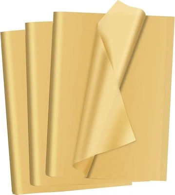 40 Sheets Gold Tissue Paper  14 x 20  Inches Gift Wrapping Birthday - Image 1 of 4