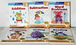 ***(Lot Of 6) Kumon Grade 2 (Complete Set) Workbooks (Math, Reading, Writing)*** - Bild 1 von 14