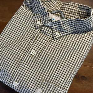 Columbia Herren kariertes Button Down Langarm Hemd beige braun Größe L - Bild 1 von 11