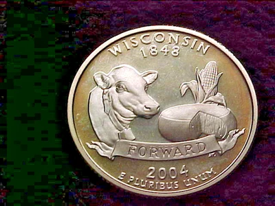2004 S WISCONSIN STATE SILVER  PROOF QUARTER - Image 1 of 2
