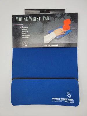 Retro Mouse Wrist Pad Silicon Sports Blue Mousepad Retro NOS - Image 1 of 4