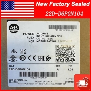 Nuevo AB 22D-D6P0N104 PowerFlex 2,2 kW 3 HP unidad de CA - Imagen 1 de 5