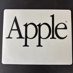 Vintage Apple Mouse Pad, Original Garamond Type Logo and Original Sticker - Picture 1 of 4