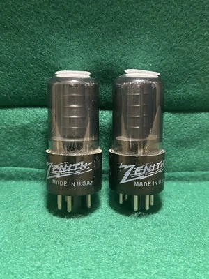 Un par emparejado Zenith 6V6GT TV-7D/U probado @ 64/70 min/45 #18 usado Foto 1 de 2