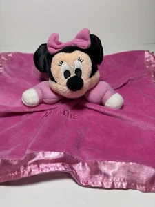 Disney Minnie Mouse Lovey coperta di sicurezza rosa sonaglio stropicciato bordo raso - Foto 1 di 10
