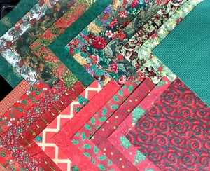 10 ZOLL Quilten Quadrate ~ Weihnachten Druck Baumwollstoff Menge 42 #A210 - Bild 1 von 7