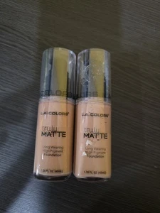 2x L.A. Colors Truly Matte Long Wearing Foundation #CLM359 COOL BEIGE NEW/sealed - Picture 1 of 6