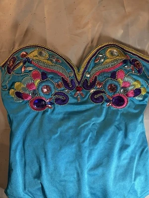 La Perla Traum, Badeanzug Mit T-Shirt, Türkis, GlitzerStrass - Bild 1 von 4