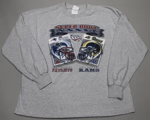 Vintage New England Patriots Shirt Mens XL NFL Football Super Bowl XXXVI 2000s - Picture 1 of 8