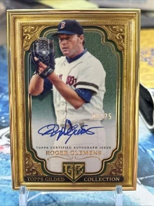 2024 Topps Gilded Collection Roger Clemens Gold Framed Auto 1/25 - Picture 1 of 2