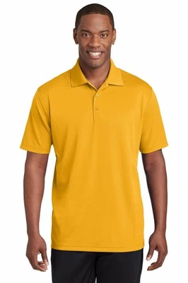 Polo Sport-Tek ST640 para hombre micro malla sin etiquetas Cool Dri rendimiento transpirable Foto 1 de 3