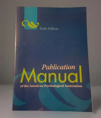 Publication Manual of the American Psychological Assoc. • 6th Edition • Pbk - Image 1 of 4