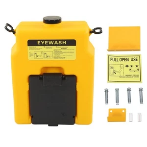 14 Gallon Eye Wash Station Wall Mounted Emergency Eyewash Station Refillable q1 - Picture 1 of 13