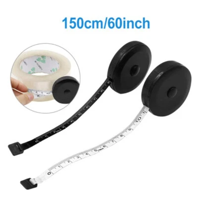 1.5m 60inch Double Sided Measuring Tape Auto Retractable Flexible Sewing Mini ♪ - Image 1 of 4