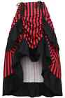 Stripe Adjustable High Low Skirt Renaissance Faire Steampunk Cosplay Dress