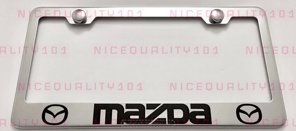 Soporte de marco de matrícula con acabado de acero inoxidable Mazda libre de óxido Foto 1 de 1