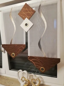 Scheibengardine, 80-90cm. - Bild 1 von 7