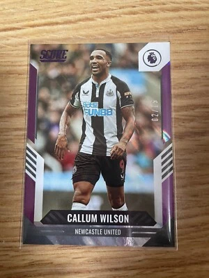 2021 Panini Premier League Score #49 Callum Wilson Purple Laser 2/15 Newcastle - Image 1 of 2