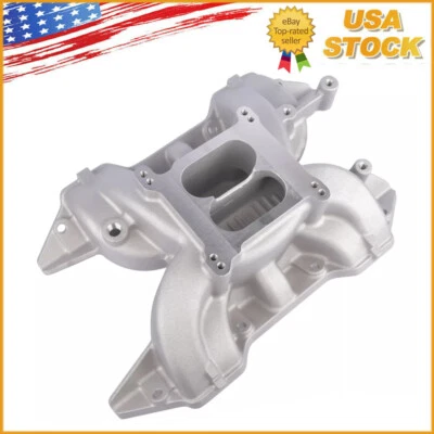 Colector de admisión 7186 plano doble para motores Chrysler Big Block "B" 361 383 400 Foto 1 de 4