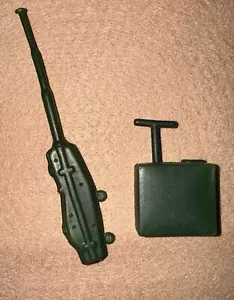 Vtg GI JOE 1970s Walkie Talkie and Plunger ACTION FIGURE ACCESSORIES Radio Green - Picture 1 of 2