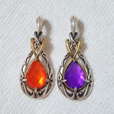 КУЛОН CAROLYN POLLACK/AMERICAN WEST ОРАНЖЕВЫЙ ИЛИ ФИОЛЕТОВЫЙ ПЕРЛАМУТРОВЫЙ УСИЛИТЕЛЬ - Изображение 1 из 3