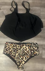 Zweiteiler Damen Animal Print Gr. XXL süßer Bikini Badeanzug Badeanzug Neu ohne Etikett - Bild 1 von 5