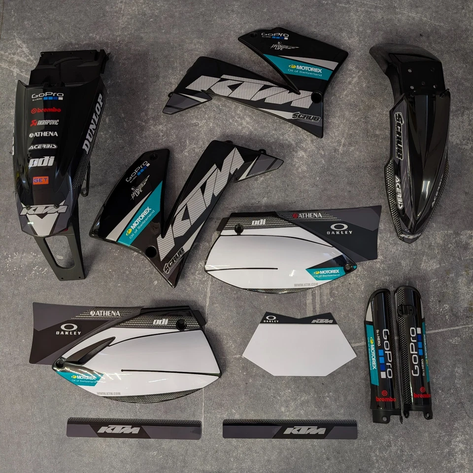 Grafica + Plastica KTM SXC LC4 Enduro 1999-2007 625 640 decoro kit applicato