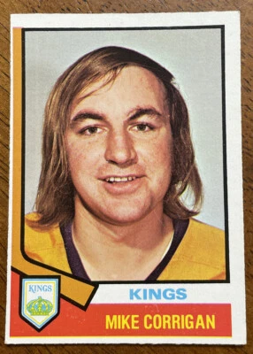 1974-75 O-Pee-Chee Hockey - #37 Mike Corrigan - Los Angeles Kings - Image 1 of 2